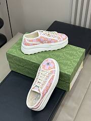 Fortok Gucci Sneakers Pink And Orange GG Canvas Jacquard - 2