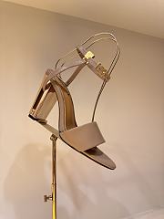 Fortok Fendi Delfina Beige Leather High-heeled Sandals - 1