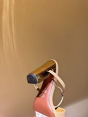 Fortok Fendi Delfina Beige Leather High-heeled Sandals - 5