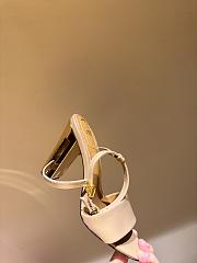 Fortok Fendi Delfina Beige Leather High-heeled Sandals - 3