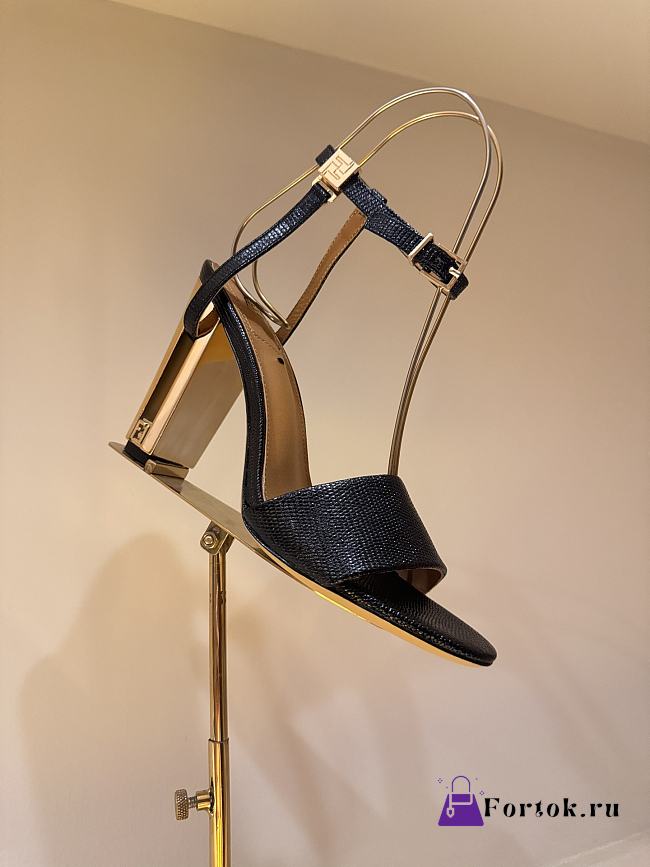 Fortok Fendi Delfina Black High-heeled Sandals - 1