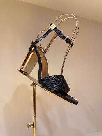 Fortok Fendi Delfina Black High-heeled Sandals