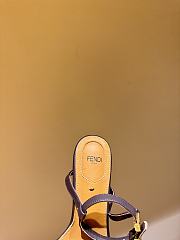 Fortok Fendi Delfina Brown Leather High-heeled Sandals - 3