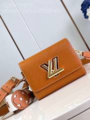Fortok Louis Vuitton Twist MM Bag Brown M24758 19x15x9cm - 1