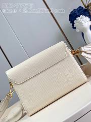 Fortok Louis Vuitton Twist MM Bag White M24765 23x17x9cm - 5