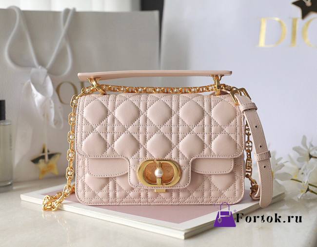 Fortok Dior Jolie Top Handle Bag Pink 22x14x8cm  - 1