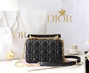 Fortok Dior Jolie Top Handle Bag Black 22x14x8cm  - 6