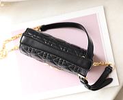 Fortok Dior Jolie Top Handle Bag Black 22x14x8cm  - 5