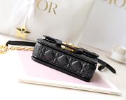 Fortok Dior Jolie Top Handle Bag Black 22x14x8cm  - 3