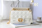 Fortok Dior Jolie Top Handle Bag White 22x14x8cm  - 1