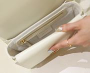 Fortok Dior Jolie Top Handle Bag White 22x14x8cm  - 5