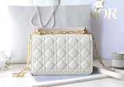 Fortok Dior Jolie Top Handle Bag White 22x14x8cm  - 3