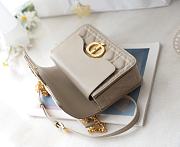 Fortok Dior Jolie Top Handle Bag Beige 22x14x8cm  - 5