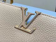 Fortok Louis Vuitton Capucines BB Bag Beige/Light Blue Floral Padlock M48865 27x18x9cm - 6
