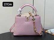 Fortok Louis Vuitton Capucines BB Bag Pink & Beige Floral Padlock M23950 27x18x9cm - 1