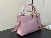 Fortok Louis Vuitton Capucines BB Bag Pink & Beige Floral Padlock M23950 27x18x9cm - 4