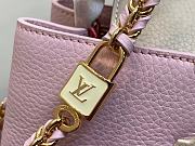 Fortok Louis Vuitton Capucines BB Bag Pink & Beige Floral Padlock M23950 27x18x9cm - 6