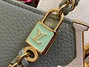 Fortok Louis Vuitton Capucines BB Bag Grey & Beige Floral Padlock M23950 27x18x9cm - 2