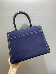 Fortok Delvaux Denim Brillant Bag 28x14x22cm - 5