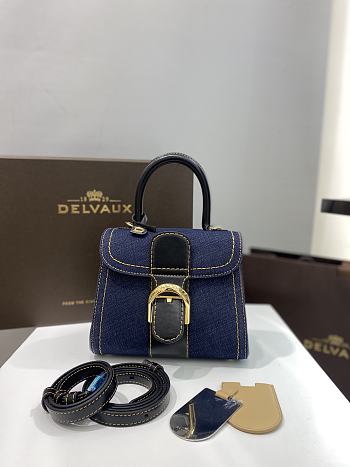 Fortok Delvaux Denim Brillant Small Bag 20x12x15.5cm