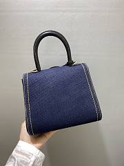 Fortok Delvaux Denim Brillant Small Bag 20x12x15.5cm - 5