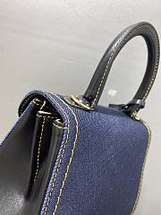 Fortok Delvaux Denim Brillant Small Bag 20x12x15.5cm - 2