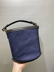 Fortok Delvaux Pin Bucket Denim Bag 20x10x20cm - 3