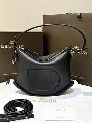 Fortok Delvaux Pin Swing Bag in Black 29x9x20cm - 1