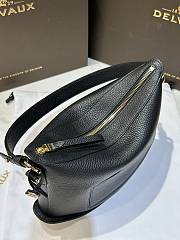 Fortok Delvaux Pin Swing Bag in Black 29x9x20cm - 5