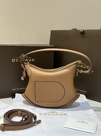 Fortok Delvaux Pin Swing Bag in Brown 29x9x20cm