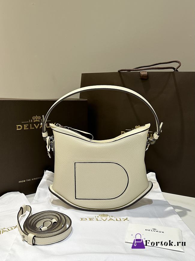 Fortok Delvaux Pin Swing Bag in White 29x9x20cm - 1