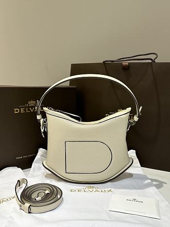 Fortok Delvaux Pin Swing Bag in White 29x9x20cm