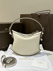 Fortok Delvaux Pin Swing Bag in White 29x9x20cm - 3