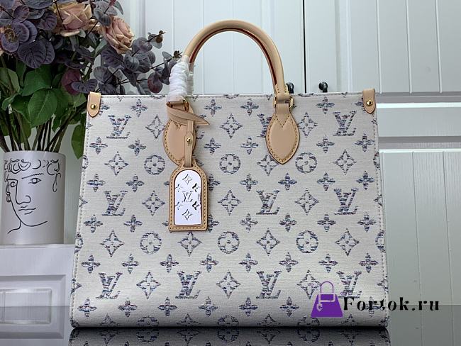 Fortok Louis Vuitton OnTheGo MM Bag Multicolor Beige M24708 35x27x14cm - 1