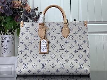 Fortok Louis Vuitton OnTheGo MM Bag Multicolor Beige M24708 35x27x14cm