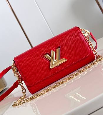 Fortok Louis Vuitton Twist West Pochette Bag Red M83593 19x10x6cm