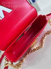 Fortok Louis Vuitton Twist West Pochette Bag Red M83593 19x10x6cm - 4