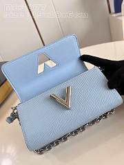 Fortok Louis Vuitton Twist West Pochette Bag Blue M83478 19x10x6cm - 6