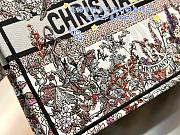 Fortok Dior Book Tote Flower Embroidery 36x28x16cm - 2