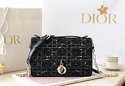 Fortok Dior Miss Bag Black Cannage Tweed 24x14x7.5cm - 1