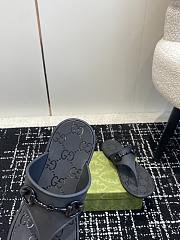 Fortok Gucci Thong Sandals With Horsebit Black Rubber - 4