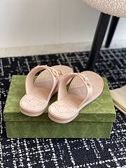 Fortok Gucci Thong Sandals With Horsebit Beige Rubber - 6