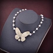Fortok Dior Letter CD Butterfly Necklace - 1