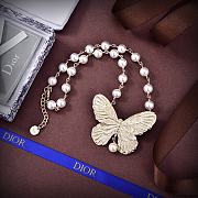 Fortok Dior Letter CD Butterfly Necklace - 5