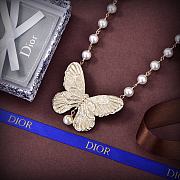 Fortok Dior Letter CD Butterfly Necklace - 4