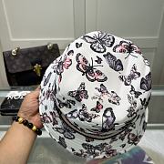 Fortok Dior D-Bobby Toile De Jouy Mexico Small Brim Bucket Hat White & Pink - 5