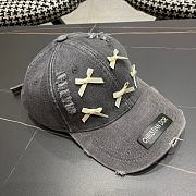 Fortok Dior Denim Baseball Cap in Grey - 4