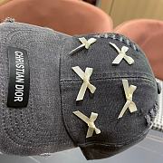 Fortok Dior Denim Baseball Cap in Grey - 5