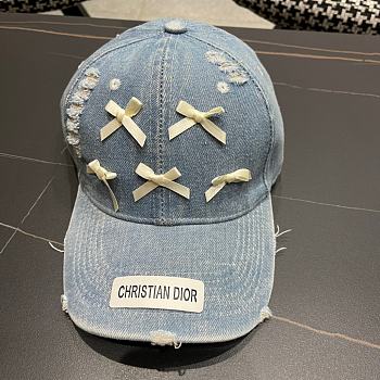 Fortok Dior Denim Baseball Cap in Light Blue