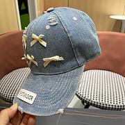 Fortok Dior Denim Baseball Cap in Light Blue - 6